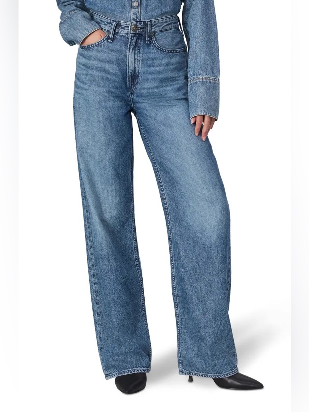 Rag & Bone Featherweight Logan wide leg jeans size 30 - Picture 7 of 16